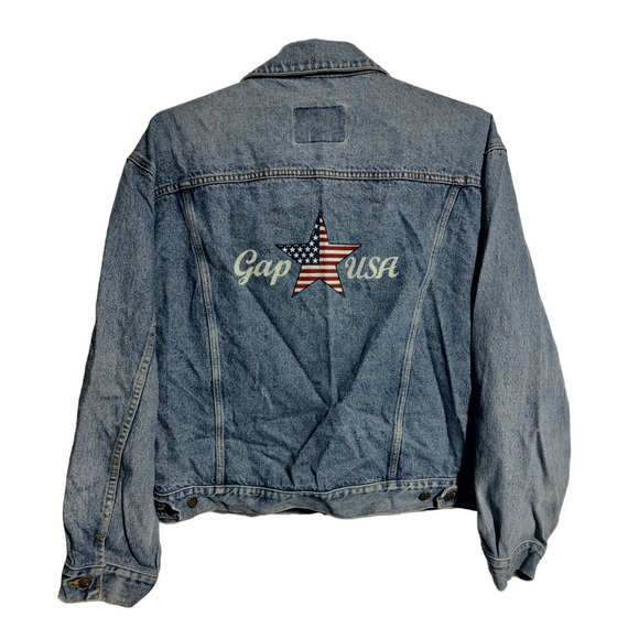 The Gap USA vintage Y2K blue jean jacket coat men XXL-XXXL - Picture 1 of 7